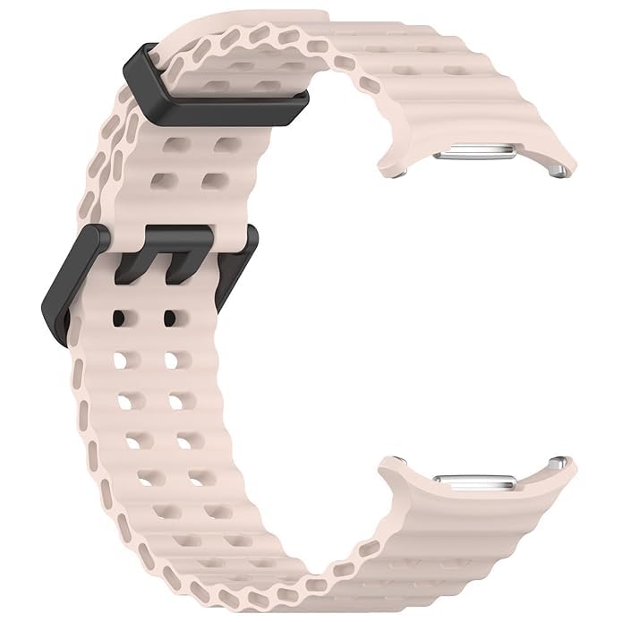 Image of CERLINK Ocean Silicone Sport Bands For Samsung Galaxy Watch Ultra 47MM Band, Adjustable Breathable Soft Waterproof Strap For Galaxy Watch 7 Ultra