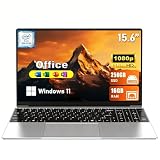 MITUNTUN 2026 New Laptop Computer, 15.6 Inch Window 11 Pro Lap Top PC 16GB RAM 256GB SSD, Core M3(Beat N4000), 2-Year Warranty, Office 365, FHD 1920 * 1080, 180°Open, UHD Graphics