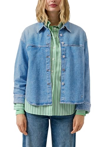 Veste en jean s.Oliver femme 2174410 blouson denim bleu ajusté