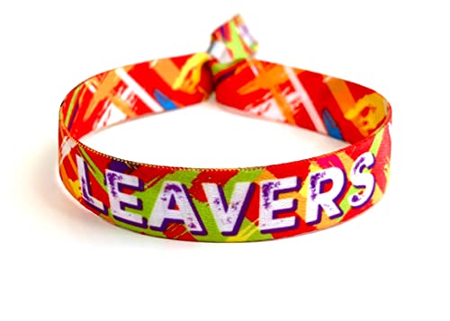 10 braccialetti per leavers preferiti, confezione da 10 braccialetti di laurea di classe 2025 per lasciare la scuola ~ borse per feste scolastiche Leavers Fest ~ festa di fine scuola, poliestere
