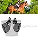 Horse Mesh Fly Mask Breathable Elastic Horse Face Mask with Ears Riding Equestrian Equipment Fit for All Types of Horses, 17.3x14.2in (Grey)
