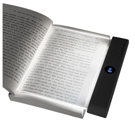 HOTUT Lightwedge Leselampe, tragbare Flaches Buchlicht zum Lesen im Bett bei Nacht, LED Buchlampe, Panel Book Light, Augenschutz leselicht buch Buchseite Licht, Geschenk für Buchliebhaber - Schwarz
