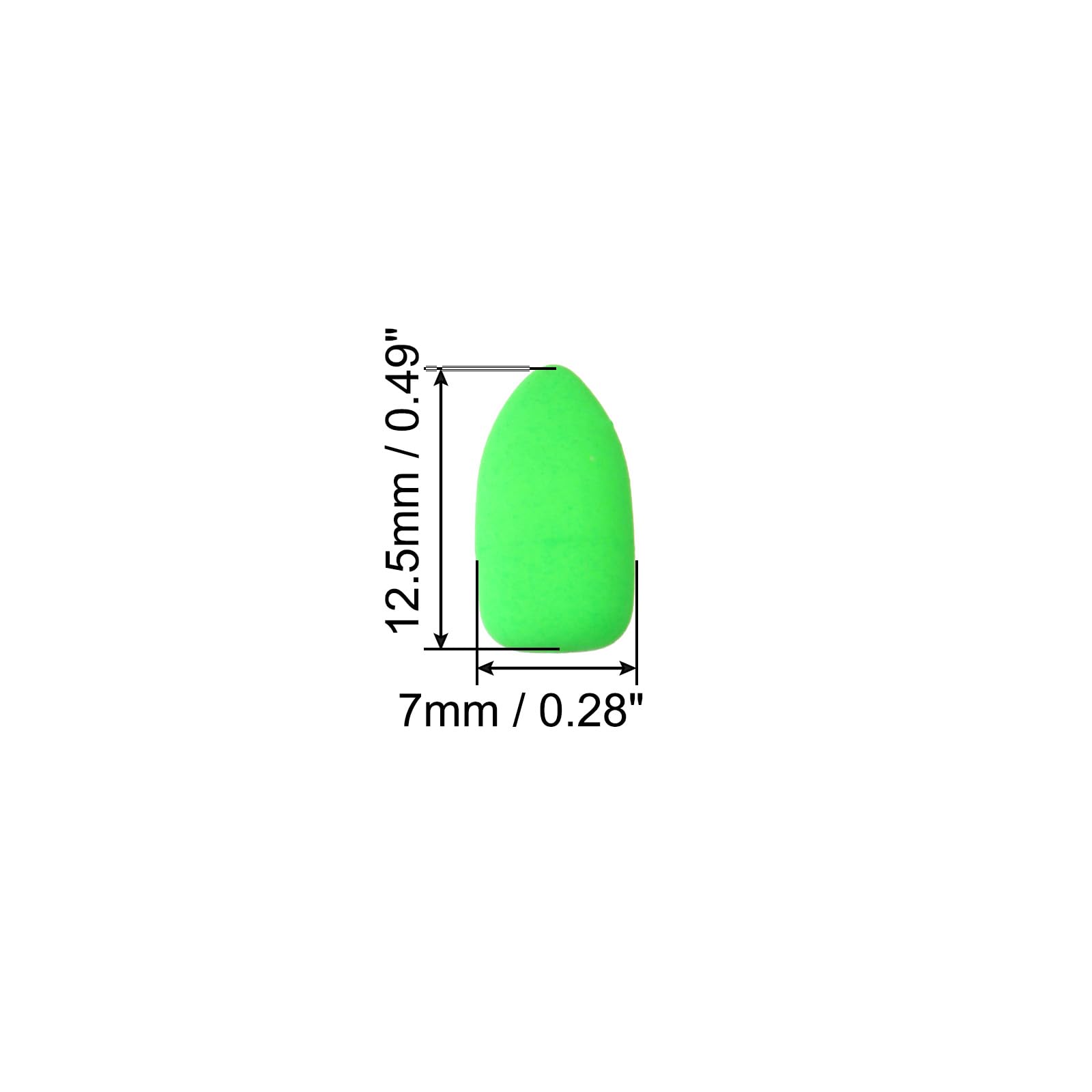 PATIKIL Fishing Foam Floats 0.5 Inch, 30Pcs Oval Snell Floats Fly Fishing Strike Indicator for Pompano Rig Trout Catfish Walleye Green - Image 2