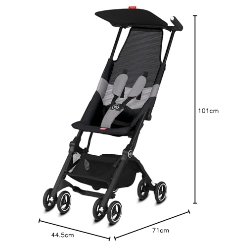 gb Gold Buggy Pockit Air All Terrain, Ultrakompakt, 0-22 kg, Ab Geburt bis ca. 4 Jahre, Velvet Black