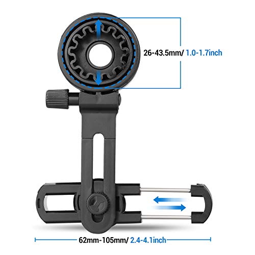 image for HUTACT Universal Cell Phone Adapter Mount for Binocular Monocular Spot