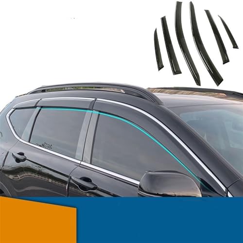 Déflecteurs de vent CRV 2017-2022 avec finition chrome élégante - 4