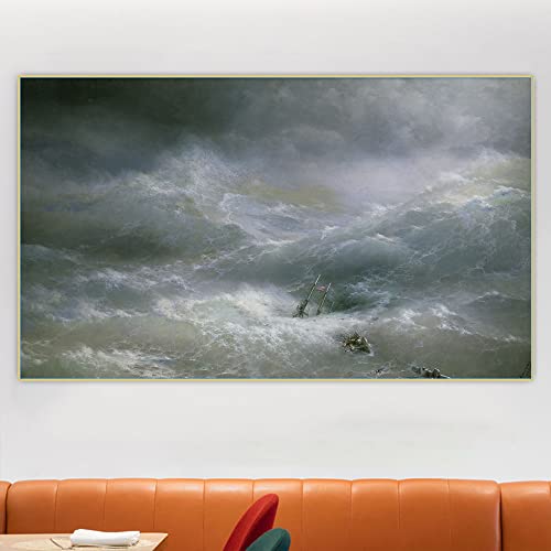 Peinture diamant 5D vague et naufrage pour votre décoration de salon