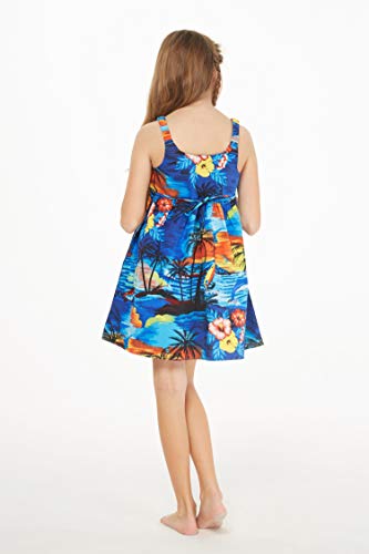 Image of Hawaii Hangover Family Matching Hawaiian Clothes, Sunset Blue | Family matching Hawaiian outfits, Sunset Blue, 100% cotton, machine washable, tropical floral print, luaus, cruises