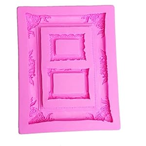 YQYMX cake siliconen mal, cakevorm retro fotolijst suiker ambachtelijke fondant schimmel suikerpasta cake decoratie…