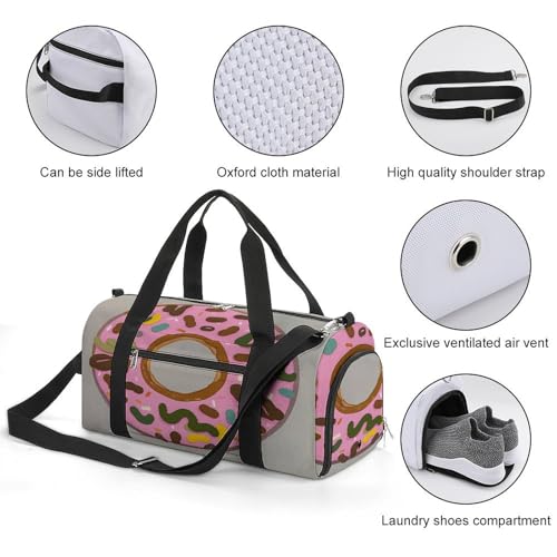 Sac de sport en forme de donut imperméable avec range chaussures