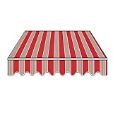 Tessuto di ricambio impermeabile per ombrellone, patio, giardino, protezione UV, rosso, 200 x 150 cm