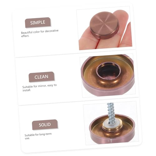 Homoyoyo 20 piezas Tapas decorativas para tornillos de acero inoxidable cubierta para tornillos espejo para fijación de vidrio acabado elegante miniatura 6