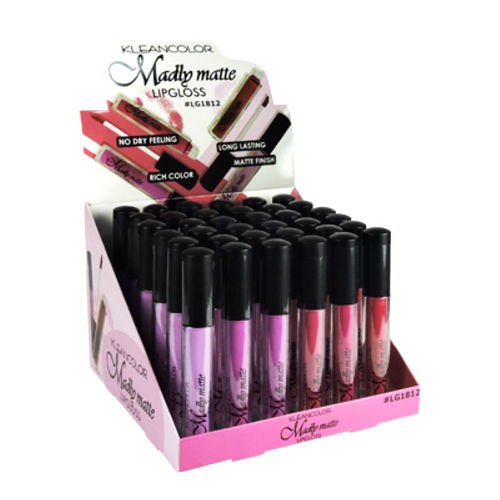 KLEANCOLOR Madly Matte Lip Gloss Display Case Set 36 Pieces LG1812 Beauty
