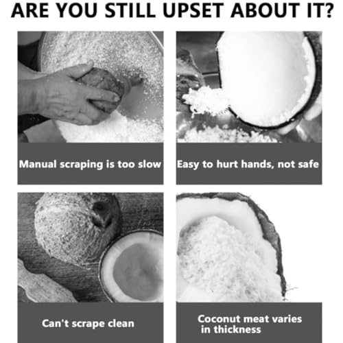 ZHPPED Kokosnussschaber-Zerkleinerer, 50–60 Stück/Stunde, elektrische kommerzielle Kokosnussreibe, 300 W Kokosnusshobel für Kokosnussverarbeitungsgeschäfte, Restaurants, Bäckereien 6 ZHPPED Kokosnussschaber-Zerkleinerer, 50–60 Stück/Stunde, elektrische kommerzielle Kokosnussreibe, 300 W Kokosnusshobel für Kokosnussverarbeitungsgeschäfte, Restaurants, Bäckereien