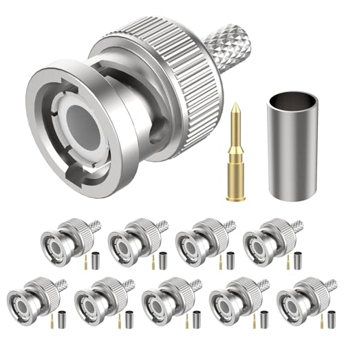 Conector BNC macho 50 Ohm pack 10 unidades miniatura 1