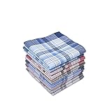 Herren Taschentücher 100% Baumwolle,Traditionelle Männertaschentücher Handkerchief 12 Stück