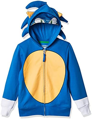 SEGA unisex child Sonic the Hedgehog Costume Hoodie Hooded Sweatshirt, Royal, 14-16 US