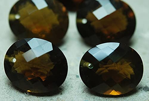 Quartz miel briolette ovale calibrée pour éviter les pierres asymétriques en bijouterie