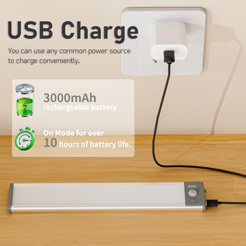 Image of Rv Exterior Light Camping Trailer Accessories Camper Accessories for Outside Rechargeable Lights Under Cabinet Rv Porch Light Led 2PCS (White, 46 LED)