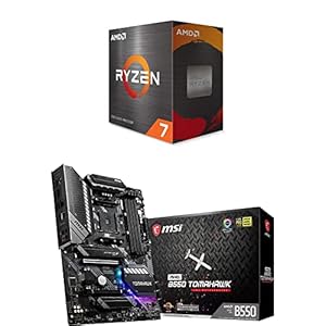 MSI MAG B550 Tomahawk Gaming Motherboard + AMD Ryzen 7 5800X 8-Core Desktop Processor (AM4, DDR4, PCIe 4.0, USB 3.2 Gen 2, ATX)