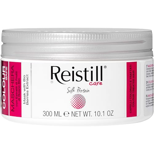 Reistill Colour Safe Mascarilla - Protege el color y mejora la vibración - Mascarilla capilar con complejo de proteínas de seda para hidratar, brillo y elasticidad - Mascarilla para cabello teñido