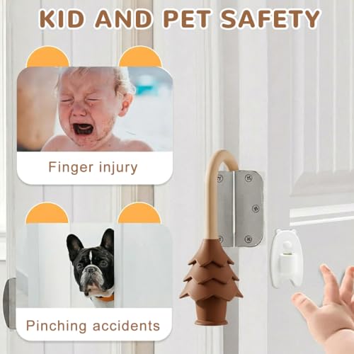 Image of SNOWIE SOFT 2 PCS Christmas Tree Hanging Silicone Door Pinch Guard Silicone Children Door Finger Pinch Guard for Child Safety Finger Protection and Anti Slam Home Use