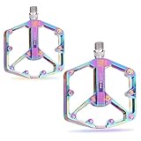 MEROCA Mountain Bike Pedals Aluminum DU+ Perrin Pedals Aluminum Pedals Footpegs