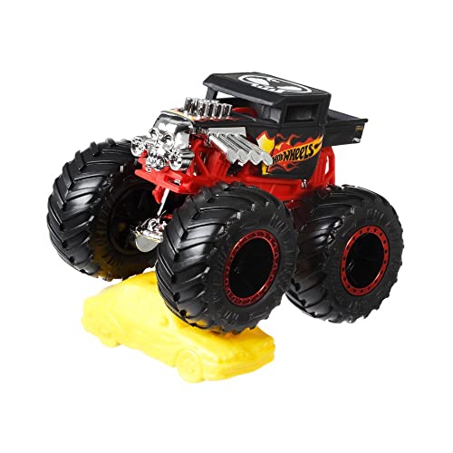 Hot Wheels Monster Trucks Voiture aux Roues géantes, véhicule échelle 1:64 (Modèle aléatoire), Jouet pour Enfant, FYJ44 (Lot de 2)