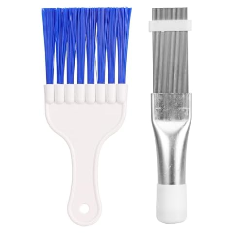 YSYONM Air Conditioner Condenser Fin Cleaning Brush Stainless Steel Coil Condenser Brush AC Fin Comb Refrigerator Coil Cleaning Whisk Brush Evaporator Radiator Repair Tool Cover