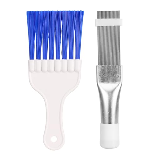 YSYONM Air Conditioner Condenser Fin Cleaning Brush Stainless Steel Coil Condenser Brush AC Fin Comb Refrigerator Coil Cleaning Whisk Brush Evaporator Radiator Repair Tool