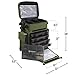 Elkton Outdoors Rolling Tackle Box with Wheels - Waterproof Fishing Backpack, 5 Removable Trays, 4 Rod Holders, Gifts for Men, Fish Bag, Roller