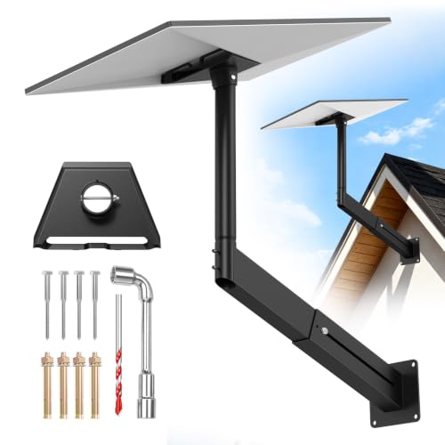 Image of Standard 4 /4X Telescoping Mount for Starlink, Adjusatble Gen 3 Roof Mounting Kit with Alumium Adapter, Sturdy Wall and Eave Mounting Kit for Outdoor Use