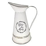 VICASKY 1Stück Vintage Landhausstil Vase Rustikaler Blumentopf für Deko mit Getrockneten Blumen für Wohnzimmer Küche und Schlafzimmer