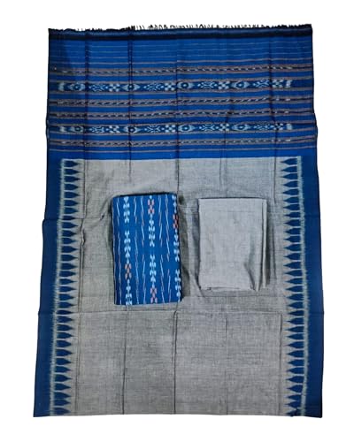 Image of Odisha Sambalpuri Handloom Woman's Pure Cotton Handloom Dress Material With Dupatta Bottom Wear 3 Pic Set Sambalpuri dress material Unstitched