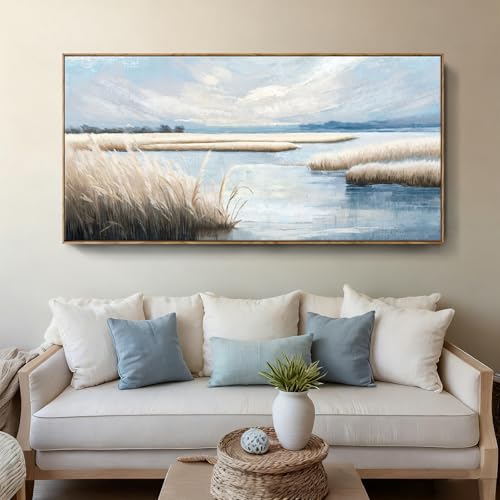 amatop Oversized Framed Wall Art 58x29, Extra Large Ocean Sea