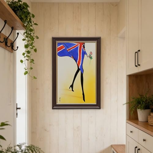 Rene Gruau impression sur toile Union Jack tableau vintage - 6