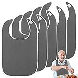 【Dimensions extra larges (75 x 45 cm) pour une protection optimale】Ces bavoirs pour adultes couvrent entièrement la poitrine et les genoux, ce qui est idéal pour les personnes à mobilité réduite ou ayant des difficultés à avaler. Ils préviennent les taches sur les vêtements pendant les repas ou les soins.