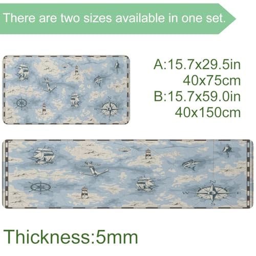 Tapis de cuisine anti-glisse lot de 2 pour sol propre et sécurisé