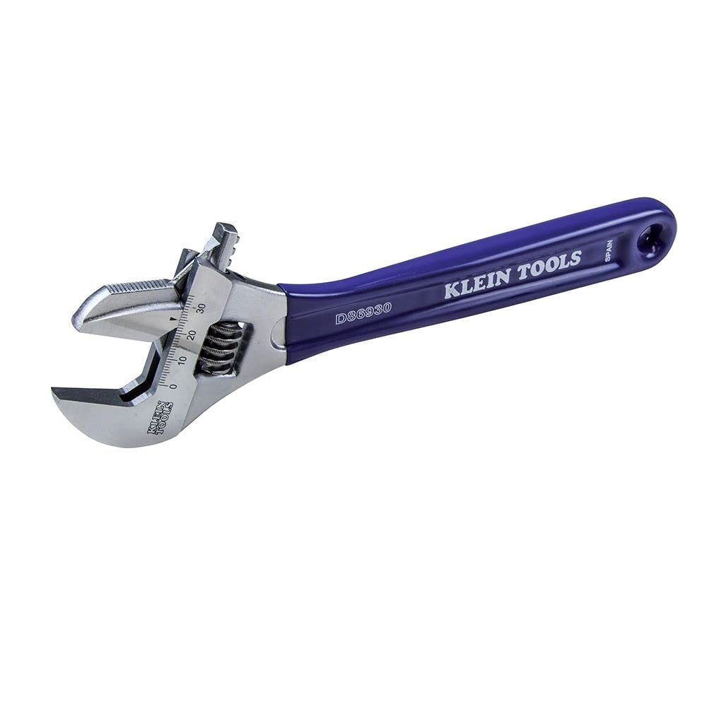 Klein Tools D86930 Clé à pipe/clé à molette réversible avec mâchoire extra-large 2 en 1 de 2,54-1,27 cm, 25,4 cm