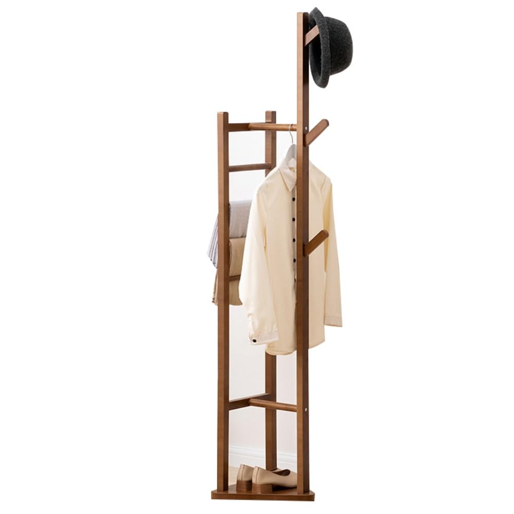 DODOBD Coat Rack Stand,Standing Coat Rack,Corner Coat Rack with Storage,Wooden Coat Rack,Coat Stands for Entryway,Clothes Tree for Bedroom,Hall Tree,Office Coat Rack for Bedroom,Hallway