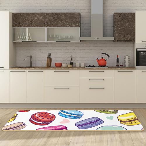 Tapis de cuisine macarons (lot de 2) antidérapant et lavable - 3