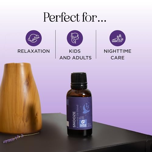 Image of Sleep Essential Oil Blend for Diffuser - Snooze Blend Essential Oil for Sleep with Lavender Roman Chamomile Cedarwood and More - Aromatherapy Oil Blend for Peaceful Nighttime Relaxation