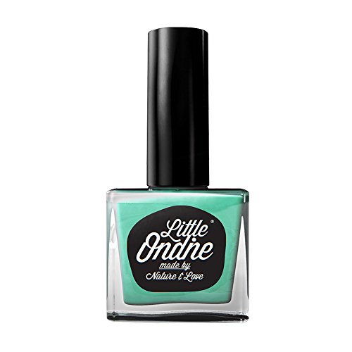 Little Ondine Water-based Peel off Odor Free Quick Dry Non Toxic Natural Nail Polish-Glossy Green 0.36 Fl Oz(L008-Fresh Mint)