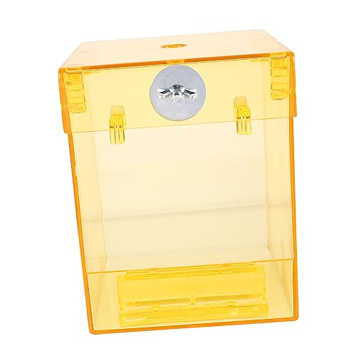 LIOOBO Box Parrot Bathing Tub Bird Bath Supply Bird Bath Bowl Only Bird Bath for Cage Bird Bath Indoor Bird Bath Liner Cage Accessory Bird Bath for Birds Budgie Hanging Pet Acrylic Yellow