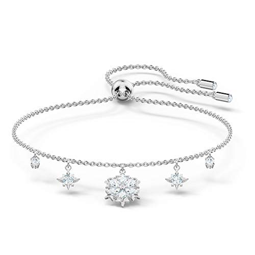 Swarovski Magic Armband, Schneeflocke, Weiss, Rhodiniert