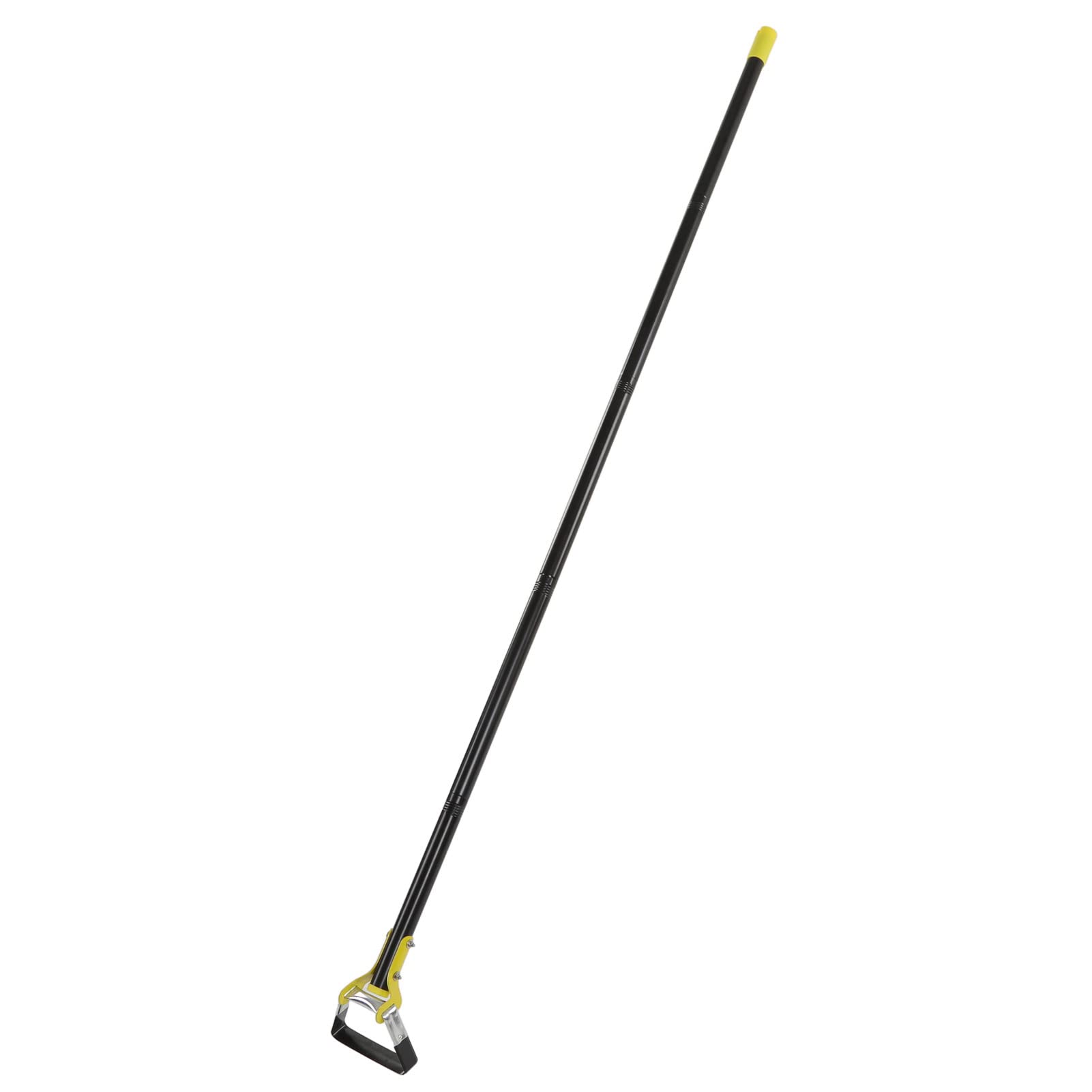 Hula Hoe de Acero Inoxidable de 4,76 pies, azada de deshierbe Ajustable, azada de jardín de Empuje y tracción con Cabeza Triangular de Metal, azada de escarificación con Estribo