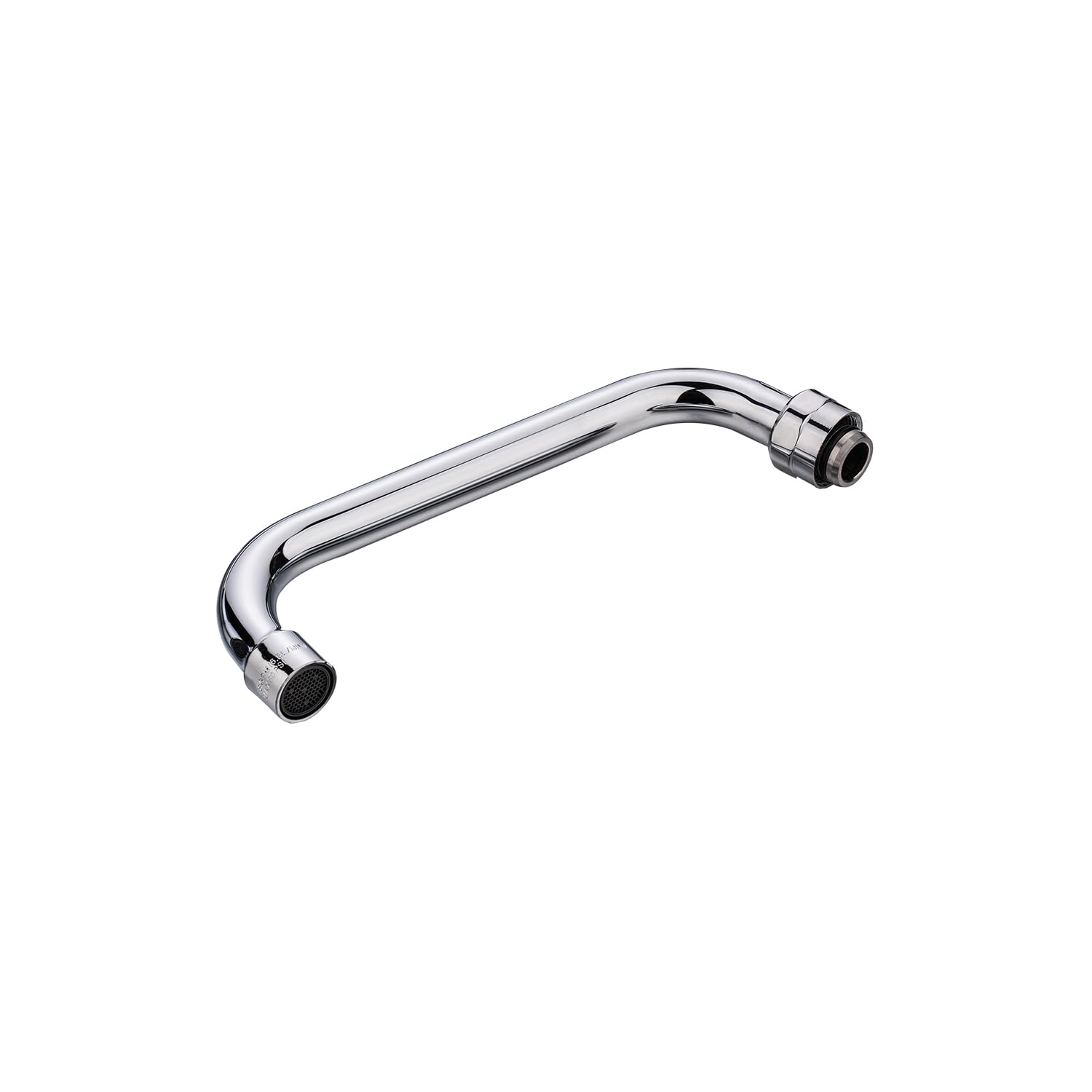 Dejikoku 8 Inch Swivel Spout Replacement For Commercial Kitchen Faucet Wall Mount,Replacement Add-On Nozzle For Commercial Sink Faucet With Pre-Rinse Sprayer Brass Constructed&Chrome Polished