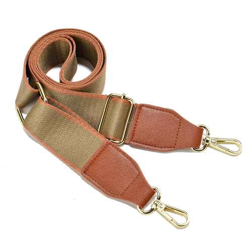 Image of Purse Strap Wide Replacement Crossbody Bag Straps, 1.5 inch Canvas Handbag Shoulder Strap, Adjustable Tote Belt(Gold Hardware