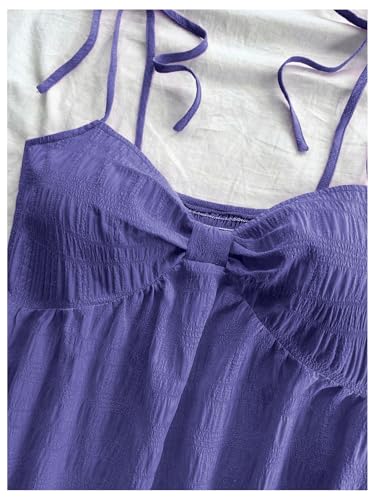 Image of SOLY HUX Women's Summer Cami Sun Dress A Line Tie Shoulder Y2k Cute Casual Short Mini Beach Babydoll Dresses