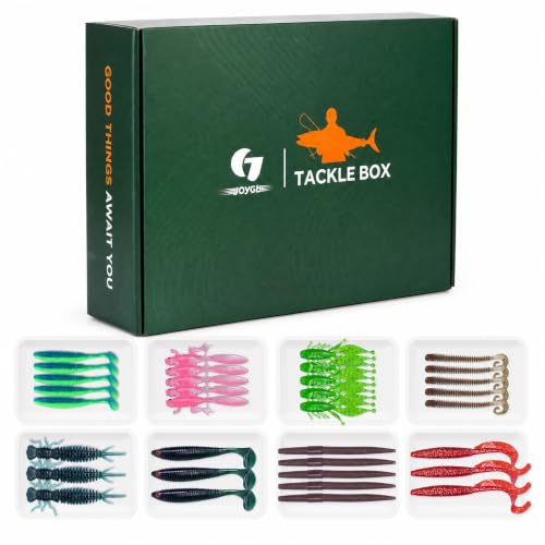 Image of Clearance Bionics-Designed Durable Soft Plastic Fishing Lures Kit with Bonus Accessories, 3 /4 /5 /6 Inch, 9-Type Lifelike Swimbaits in One Gear Set Included Tackle Box for Bass